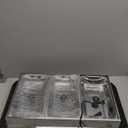 Elite Gourmet EWM-6171 Triple 3 x 2.5 Qt. Trays, Buffet Server, Food Warmer Temperature Control, Clear Slotted Lids, Perfect for Parties, Entertaining & Holidays, 7.5 Qt Total, Stainless Steel