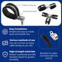 3 x 12Pcs Premium Stainless Steel Cable Clamps - 5/8 inch 304 Stainless Steel with Rubber Cushioned Insulation for Secure Installation of Pipes Tubes, and Wires