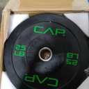 CAP Barbell Rubber Olympic Bumper Plate | Multiple Options/Colors (25lbs - Pair)