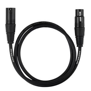 MASTERLINK XLR Cables 20FT | XLR to XLR Microphone Cable, 3-Pin Female to Male Black Audio - Studio-Grade Gold Plated Connectors, OFC Copper Shielding XLR Cable for Microphones, Speakers, Mixers