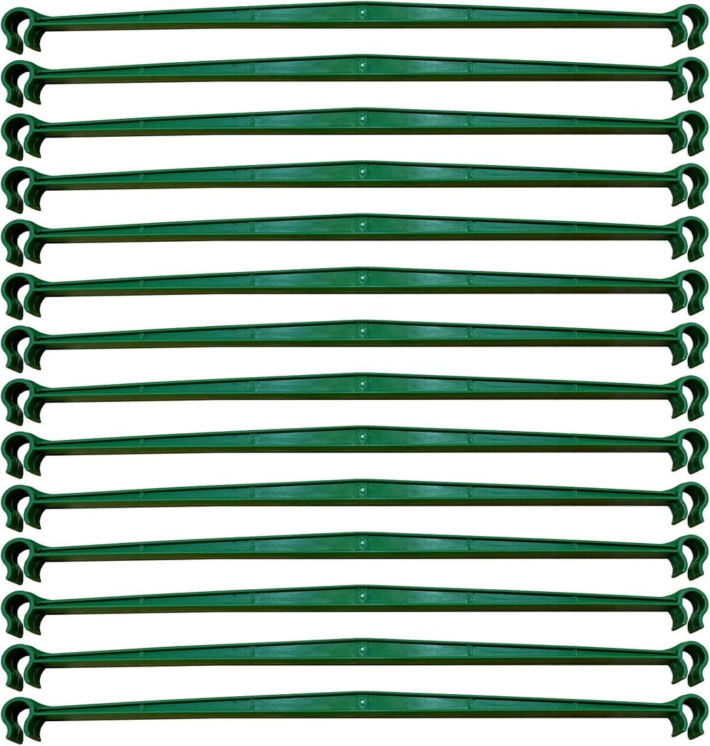 100Pcs Plant Stake Arms for Tomato Cage,11.8" Garden Stake Connectors with 2 Adjustable Buckles,Expandable Trellis Connectors Attach 11mm Diameter Plant Stakes for Climbing Plants Vegetables