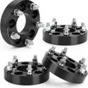 KSP 5x4.5 to 5x5 Wheel Adapters for JK JKU WK WJ XK Wheels on TJ YJ KK SJ XJ MJ KJ ZJ Vehicles, 1.25" 5x114.3mm to 5x127mm Forged Wheel Spacers 71.5mm Bore with 1/2-20 Thread Studs, Black 4Pcs
