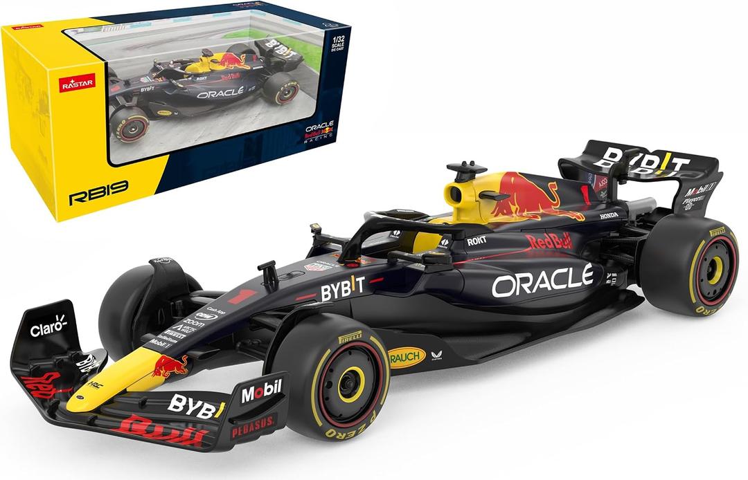 RASTAR 64600 1:32 Metal Diecast Toy Car for Officially Licensed RedBull F1 RB19 with Free Wheel - Durable Model Car for Play & Collectible Display - Ideal Gift for Car Lovers & F1 Fans Ages 3+