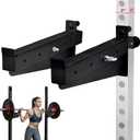Yes4All Power Rack J-Hooks & Attachments  Heavy Duty Barbell Holders Compatible with 2x2 & 3x3 Power Racks for Home Gym