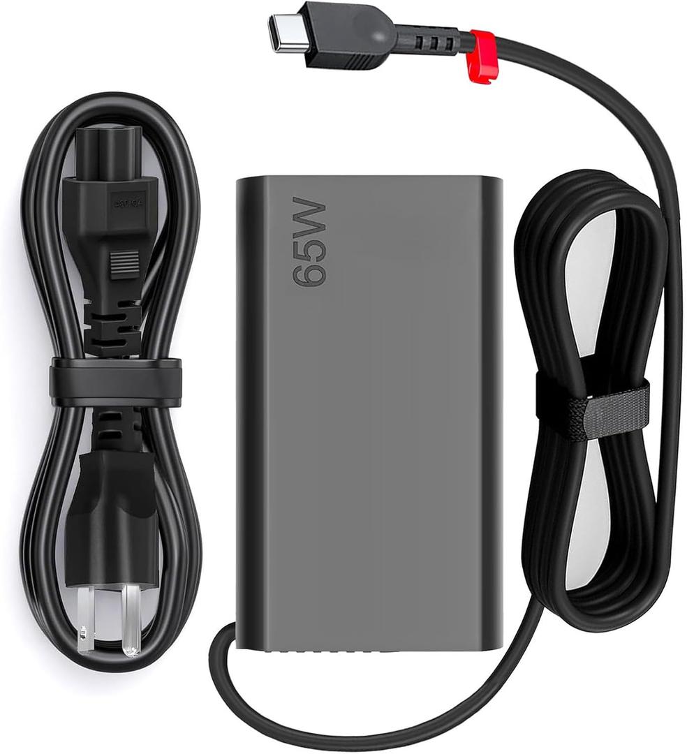 New Slim 65W USB C Laptop Charger Compatible with Lenovo Laptop and Thinkpad/Yoga/Chromebook USB Type C Power Adapter