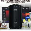 Insulated Beverage Dispenser-NON HEATING-75 Cup Cold Drink Beverage for Catering-Stainless Steel Iced Beverage Dispenser 12 L/3.2 Gallon Coffee Dispenser with Spigot for Tea,Juice (black)