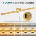 LED Modern Vanity Light: 39 Inch 5CCT Brushed Gold Bathroom Wall Lighting Fixtures Over Mirror 30W Dimmable Vanity Lights Bar for Restroom Bedroom
