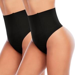 Werena Tummy Control Thong Shapewear for Women Seamless Shaping Thong Panties Body Shaper Underwear, L/XL