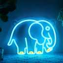 YuanDian Elephant Neon Sign, Animal Neon Lights for Bedroom Living Room Wall Decor, Birthday Party Gifts for Kids Adults People Who Like Elephants