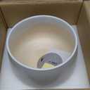 LE TAUCI Ceramic Planter, 10 Inch Plant Pot with Drainage Hole & Saucer  Durable Indoor Planter for Modern Home Decor, White