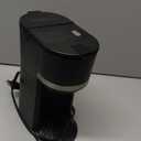 Mini Single Serve Coffee Maker for K Cup and Ground Coffee, Fast Brew One Cup Coffee Machine with Descaling Reminder and Water Window, 6 to 12 oz. Brew Sizes, Black (9.45 Inches)