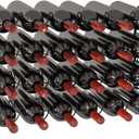 TONLEA 4 Tier Wine Rack - 3-in-1, Stackable, 24-Bottle Wine Storage Rack for Cabinet or Pantry (Dark Black, Version 3.0)