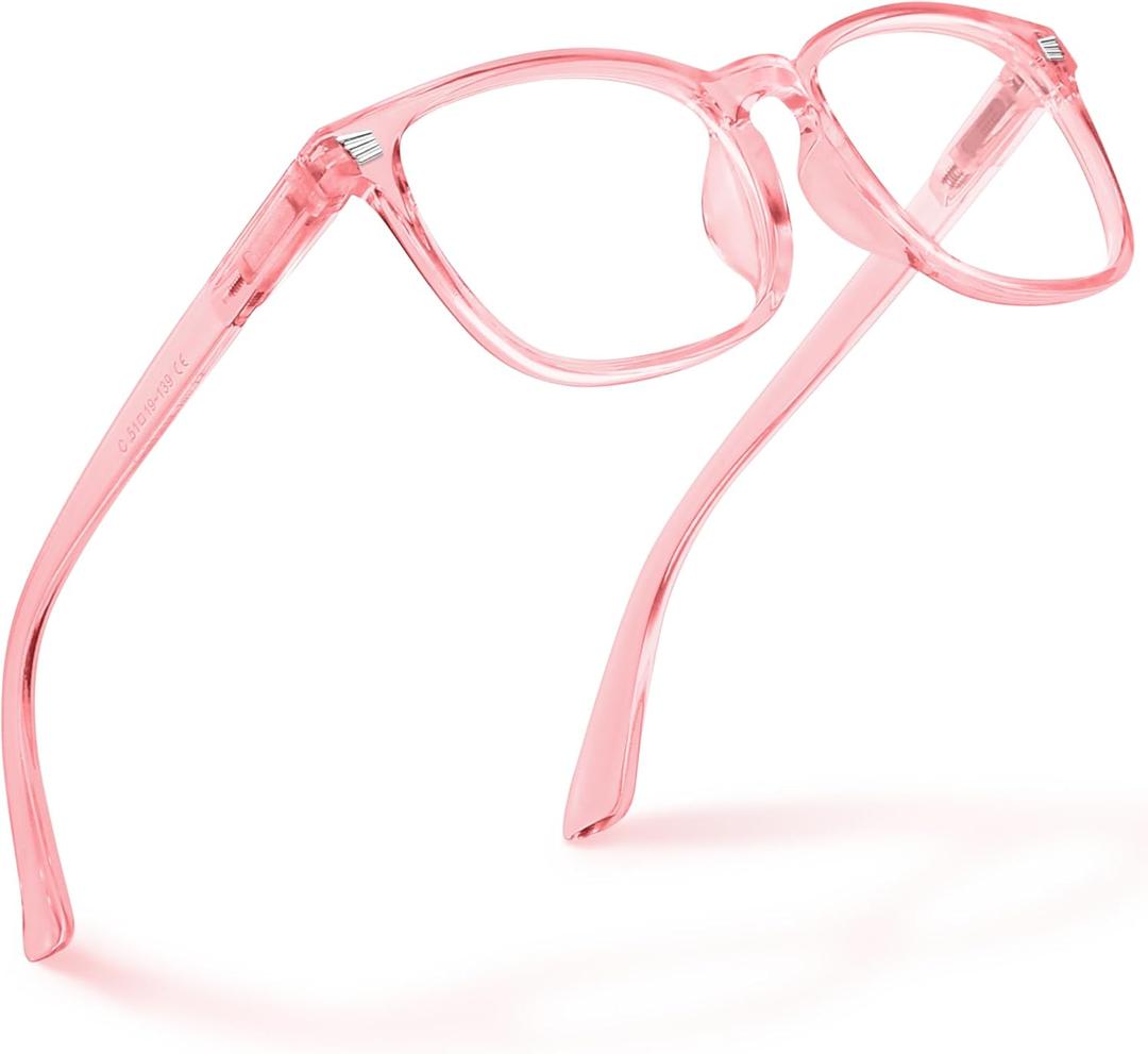 CCVOO Reading Glasses for Women/Men, Eyeglasses, Blue Light Readers for Women/Men, Computer Eye Glasses, Cheaters (Pink)