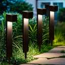 Dynaming Solar Pathway Lights Outdoor, 6 Pack Solar Garden Lights, Landscape Path Lighting, Waterproof & Auto On/Off for Patio Yard Lawn Walkway Driveway Decor