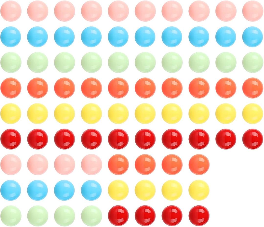 12mm Game Replacement Balls,84pcs Acrylic Balls for Board Game,Rainbow Bead,Color Sorting Toy,Marble Games(6 Colors)