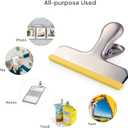 HOUSE AGAIN 12 Pack Stainless Steel Chip Bag Clips Covered with Silicone - NO More Sharp Edges - Color Coded for Food Bags - Air Tight Seal, Heavy Duty for Kitchen and Office, 3 Inches (Red,blue,yellow,silver)