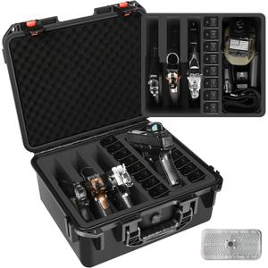 Pistol Gun Case for Multi Handguns - Hold Multiple Pistols & Magazines, Pre-cut Waterproof Hard Shell Gun Box, TSA Approved Pistol Case for SIG Sauer, Smith & Wesson, for Colt, for Revolver, for Glock