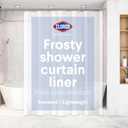 CLOROX Shower Curtain Liner, Premium Lightweight Durable Waterproof 4g PEVA for Bathroom with Weighted Magnets, Standard Size 70" x 72", Frosty 1 Pack