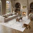 PureCozy 9x12 Grey Area Rug for Living Room Vintage Distressed