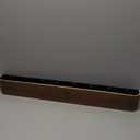 Wall-Mounted Coat Rack 'Toke' - Modern Design with Hidden Hooks - Solid Wood Veneer Panel Hanger - Walnut