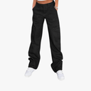 Lepunuo Cargo Pants for Women High Waisted Casual Pants Baggy Stretchy Wide Leg Y2K Streetwear with 6 Pockets. Size Medium