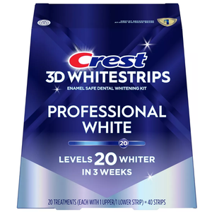 Crest 3DWhitestrips Radiant Express At-home Teeth Whitening Kit, 14 Treatments