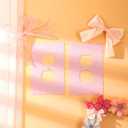 Relaxweex Scalloped Duplex Outlet Covers Wall Plate Room Decor Metal Cute Decorative Outlet Cover for Bedroom Home Decor (Pink)