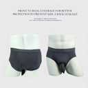 Incontinence Underwear for Men - Washable Mens Incontinence Briefs, Urine Bags for Men, Reusable Incontinence Protective Briefs Large (Gray, L)
