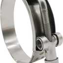 ROADFORMER 3.5" T-Bolt Hose O.D. Clamp: 83mm - 91mm (3.28" - 3.58") Hose Clamp for 3.5 inch Hose Outer Diameter, Stainless Steel Bolt and Band, Floating Bridge and Nylon Insert Locknut, 2 Pack