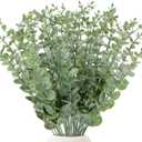 38pcs Eucalyptus Stems Artificial Eucalyptus Leaves Fake Greenery Branches Fake Flowers for Wedding Centerpiece Spring Easter Farmhouse Home Decoration