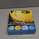 Brizled Warm White Rope Lights, 18ft 216 LED Rope Lights Waterproof, 120V Plugin White Christmas Light Connectable with Clear PVC Tube, Indoor/Outdoor Decorative Tube Light for Backyards, Garden Patio