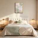 Abstract Wall Art Framed Canvas Wall Art Neutral Beige Canvas Print Modern Poster Picture Minimalist Wall Decor Artwork Sage Green Abstract Painting for Living Room Bedroom Office 24 x 16 Inch