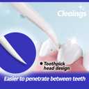 cleaings Mini Brushes-Disposable Toothbrushes with Double Cleaning Beads Toothpaste and Pick for Daily Life or Travel, 20 Count-Mixed FlavorPack of 5