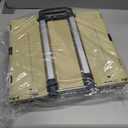 Folding Utility Cart with Wheels: Collapsible Rolling Carte for Teachers Handcart Shopping Trolley Portable Tool Box, All-Terrain Office Cart with Lid Basket Handle & Durable Frame