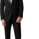 Alton Lane Mercantile Tuxedo Tailored Fit - Premium Quality Tuxedo for Men, Stylish and Elegant Formal Suit for Men (42, Black)