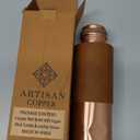 Artisan coppers 100% Pure Copper Bottle & Tumbler Set (32oz)  Leak-Proof, Handcrafted, Ayurvedic, with Leather Sleeves  Ideal for Daily Use & Gifting