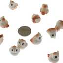 XGNG 50pcs Owl Mini Ornament Microlandscape Creative Cartoon Landscaping Resin Statue Fairy Garden Plants Decoration and Car Accessories