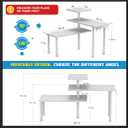 JayRex Bathroom Organizer Countertop Corner Shelf, 3 Tier Moveable Organizer for Make Up, Dresser Table, Desktop (White)