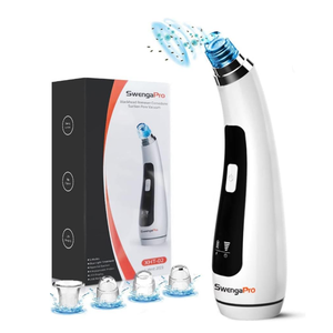 Blackhead Remover Pore Vacuum Comedone Suction - Whitehead Acne Remover - Pore Wrinkle Minimizer - Pore Cleaner Device– Pimple Vacuum - Newest Electric Rechargeable - 5 Suction Heads Strong Suction