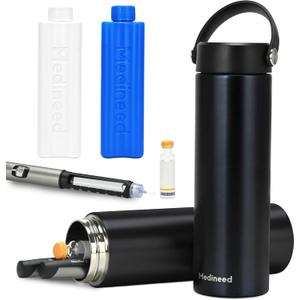 Insulin Cooler Travel Case TSA Approved, Refrigerated Medicine Case with Ice Packs, 60H 3 Pens Medicine Travel Cooler for Diabetes, Medication Organizer for Diabetic Supplies Carrying (Black) Insulin Cooler Travel Case TSA Approved, Refrigerated Medicine Case with Ice Packs, 60H 3 Pens Medicine Travel Cooler for Diabetes, Medication Organizer for Diabetic Supplies Carrying (Black)