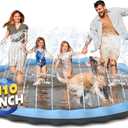 Non-Slip Splash Pad for Kids and Dogs, Hyperzoo 110" Extra Large Sprinkler Splash Pad for Kids Ages 4-8, Thickened Sprinkler Play Mat Backyard Summer Outdoor Water Toy for 3 Age+ Toddlers Boys Girls