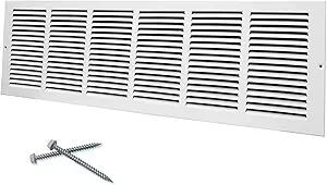 30"W x 8"H [Duct Opening Size] Steel Return Air Grille, Air Return Vent Cover for Ceiling and Sidewall - HVAC Air Vent Covers - [Outer Dimensions: 31.75"W x 9.75"H]