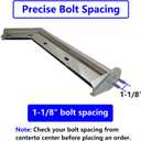 Chrome Angled Spring Loaded Mud Flap Hanger Bracket Set 1-1/8" Bolt Spacing 27.5" Length with Reflective Tapes fit for Semi Trucks, 2PCS
