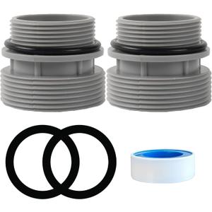 TonGass (2-Pack) 40mm to 1 1/2" Filter Hose Conversion Kit Above Ground Pool Adapter Connects 40mm Hoses to Standard 1 1/4" or 1 1/2" Filter Ports
