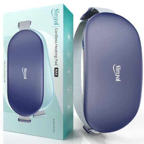 Slimpal Heating Pad for Period Cramps, Plus-Sized Portable Electric Heating Pad, Menstrual Cordless Heat Belt Back, Belly, Waist Pain Relief, Christmas Stocking Gift for Her Girl Women, Dark Blue