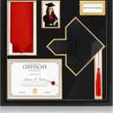 Briwooody 23. 6" x 24" College Diploma Frames with Tassel Holder for 8. 5" x 11" Diploma and 3. 9" x 5. 9" Photo, Graduation Cap Holder Wood Display Case for Class of 2026 Graduation Degree Keepsake