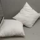 EDOW Throw Pillow Inserts, Set of 2 Lightweight Down Alternative Polyester Pillow, Couch Cushion, Sham Stuffer, Machine Washable. (White, 18x18)