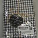 Mini Gingham Check 3 Piece Kitchen Curtain Set, 2 Tiers 26x36 Inch & 1 Valance 54x18 Inch, 100% Cotton, Semi Sheer, Rod Pocket Short Curtains for Farmhouse, Cafe, Bedroom, Grey White