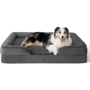 Bedsure Orthopedic Dog Bed for Extra Large Dogs - XL Washable Dog Sofa Bed Large, Supportive Foam Pet Couch Bed with Removable Washable Cover, Waterproof Lining and Nonskid Bottom, Dark Grey