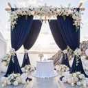 10 ft x 10 ft Wrinkle Free Navy Blue Backdrop Curtains Panels, 2 Panels 5ft x 10ft Sikly Polyester Photo Backdrop Drapes for Graduation Baby Shower Wedding Birthday Parties Photography Background